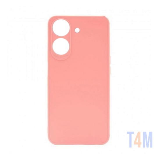 Capa de Silicone Macio com Moldura de Câmera para Xiaomi Redmi 13C/Poco C65 Rosa