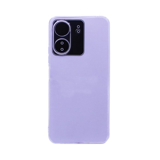 Soft Silicone Case with Camera Shield for Xiaomi Redmi 13C/Poco C65 Transparent