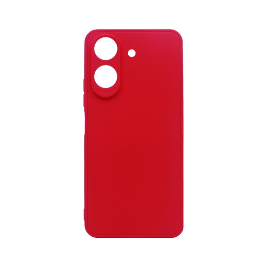 Silicone Case with Camera Shield for Xiaomi Redmi 13C/Poco C65 Red