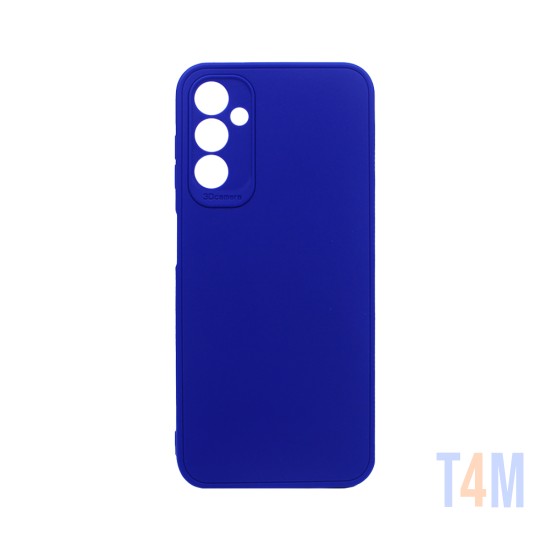 Capa de Silicone com Moldura de Câmera para Samsung Galaxy A14 Azul