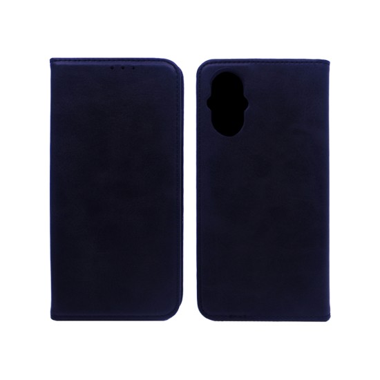 Leather Flip Cover with Internal Pocket for Oppo Reno8 Lite Black