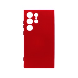 Funda de Silicona con Marco de Cámara para Samsung Galaxy S24 Ultra Rojo Funda de Silicona con Marco de Cámara para Samsung Galaxy S24 Ultra Rojo