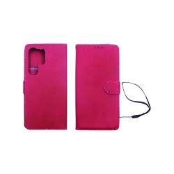 Funda Flip de Cuero con Bolsillo Interno para Samsung Galaxy S24 Ultra Rojo Funda Flip de Cuero con Bolsillo Interno para Samsung Galaxy S24 Ultra Rojo