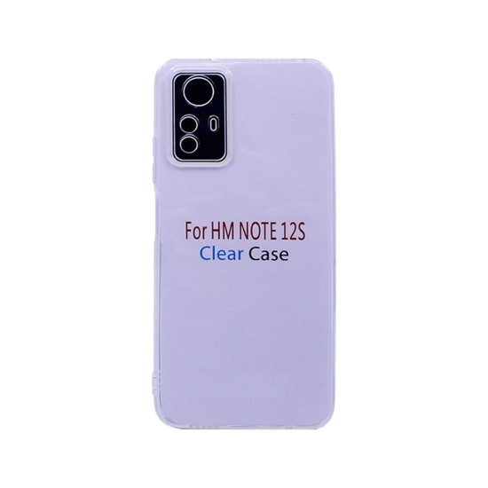 Soft Silicone Case with Camera Shield for Xiaomi Redmi Note 12S Transparent