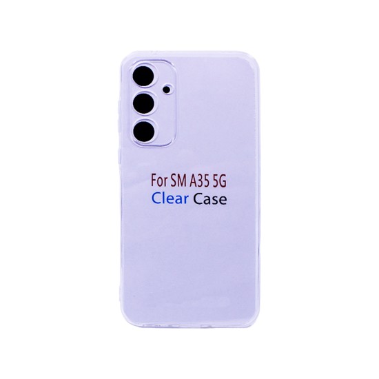 Silicone Case with Camera Shield for Samsung Galaxy A35 5G Transparent