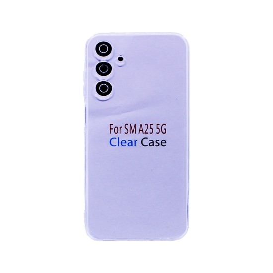 Silicone Case with Camera Shield for Samsung Galaxy A25 5G Transparent