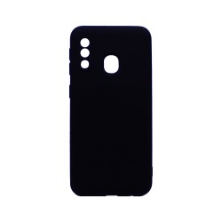 Capa de Silicone com Moldura de Câmera para Samsung Galaxy A20e Preto Capa de Silicone com Moldura de Câmera para Samsung Galaxy A20e Preto