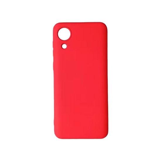 Silicone Case with Camera Shield for Samsung Galaxy A04 Core Red