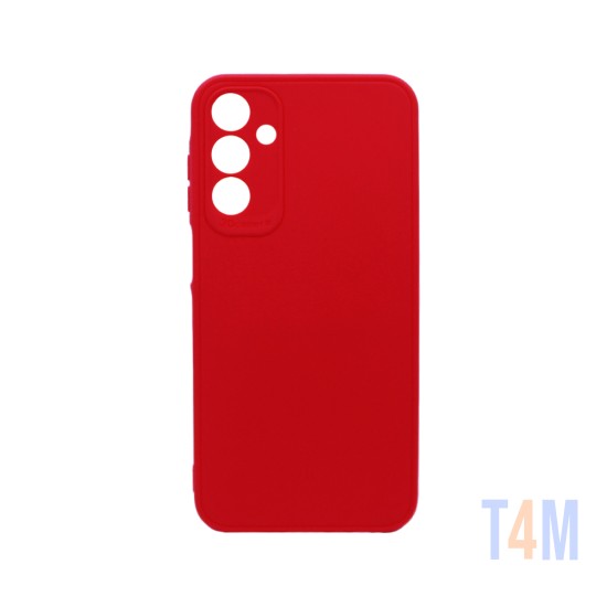 Capa de Silicone Macio com Moldura de Câmera para Samsung Galaxy A25 Vermelho