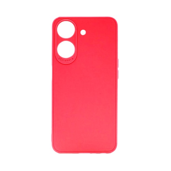 Soft Silicone Case with Camera Shield for Xiaomi Redmi 13C/Poco C65 Red