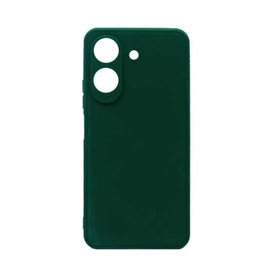 Soft Silicone Case with Camera Shield for Xiaomi Redmi 13C/Poco C65 Green