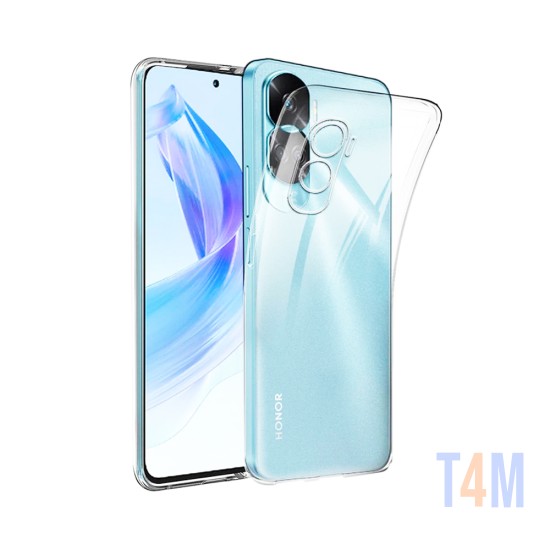 Capa de Silicone com Moldura de Câmera para Honor 90 Lite Transparente