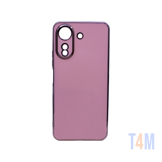 Capa de Silicone Designer com Moldura de Câmera para Xiaomi Redmi 13C/Poco C65 Rosa