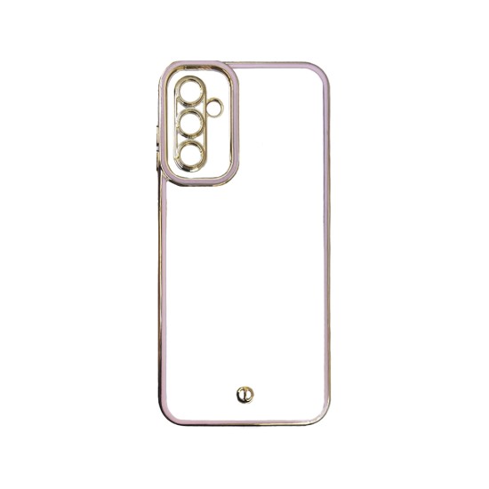 Transparent Silicone Case with Camera Shield for Samsung Galaxy A14 4G/5G Pink