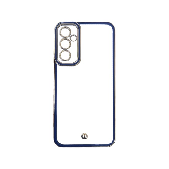 Transparent Silicone Case with Camera Shield for Samsung Galaxy A05S Blue