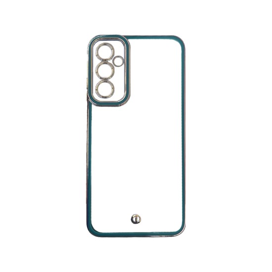 Transparent Silicone Case with Camera Shield for Samsung Galaxy A05S Green