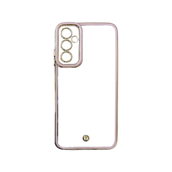 Transparent Silicone Case with Camera Shield for Samsung Galaxy A05S Pink