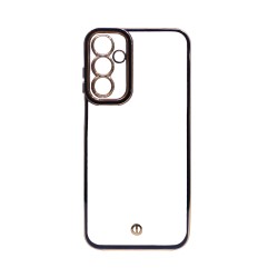 Capa de Silicone Transparente com Moldura de Câmera para Samsung Galaxy A15 4G/5G Preto Capa de Silicone Transparente com Moldura de Câmera para Samsung Galaxy A15 4G/5G Preto