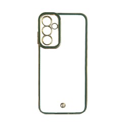 Capa de Silicone Transparente com Moldura de Câmera para Samsung Galaxy A15 4G/5G Verde Capa de Silicone Transparente com Moldura de Câmera para Samsung Galaxy A15 4G/5G Verde