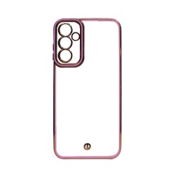 Capa de Silicone Transparente com Moldura de Câmera para Samsung Galaxy A15 4G/5G Rosa Capa de Silicone Transparente com Moldura de Câmera para Samsung Galaxy A15 4G/5G Rosa