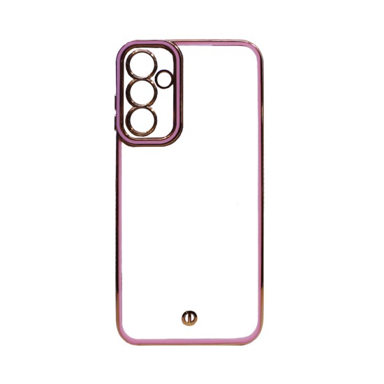 Transparent Silicone Case with Camera Shield for Samsung Galaxy A15 4G/5G Pink