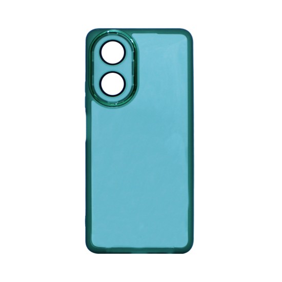 Transparent Silicone Case with Camera shield for Oppo A38 4G/A18 4G Green