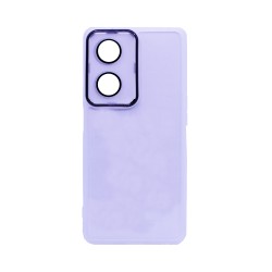 Capa de Silicone Transparente com Moldura de Câmera para Oppo A98 5G/F23 5G Branco Capa de Silicone Transparente com Moldura de Câmera para Oppo A98 5G/F23 5G Branco