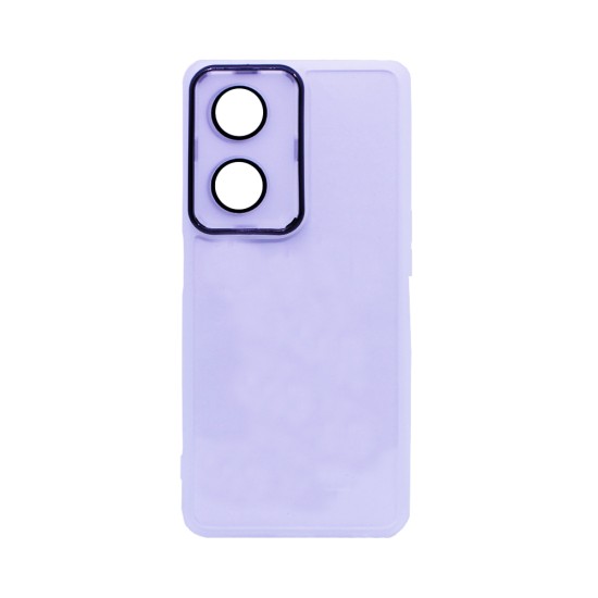 Transparent Silicone Case with Camera shield for Oppo A98 5G/F23 5G White