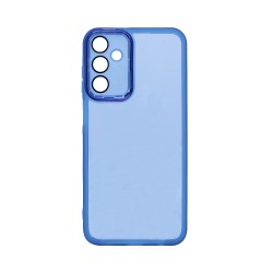 Capa de Silicone Transparente com Moldura de Câmera para Samsung Galaxy A05S Azul Capa de Silicone Transparente com Moldura de Câmera para Samsung Galaxy A05S Azul