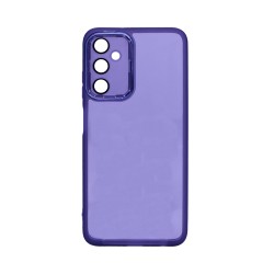 Capa de Silicone Transparente com Moldura de Câmera para Samsung Galaxy A05S Roxo Capa de Silicone Transparente com Moldura de Câmera para Samsung Galaxy A05S Roxo