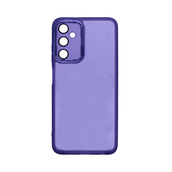 Transparent Silicone Case with Camera shield for Samsung Galaxy A05S Purple