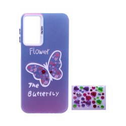 Designer Hard Case with Seperate Adhesive Stones for Samsung Galaxy A05S White Designer Hard Case with Seperate Adhesive Stones for Samsung Galaxy A05S White