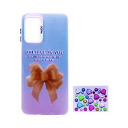 Designer Hard Case with Seperate Adhesive Stones for Samsung Galaxy A13 4G/5G Orange Designer Hard Case with Seperate Adhesive Stones for Samsung Galaxy A13 4G/5G Orange