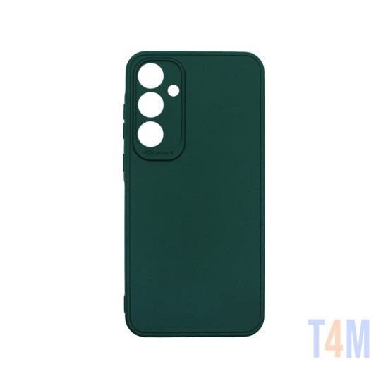 Capa de Silicone Macio com Moldura de Câmera para Samsung Galaxy A55 Verde