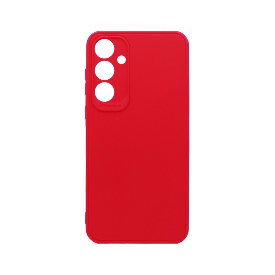 Soft Silicone Case with Camera Shield for Samsung Galaxy A55 Red