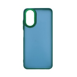 Capa de Silicone Transparente para Oppo A17 Verde Capa de Silicone Transparente para Oppo A17 Verde