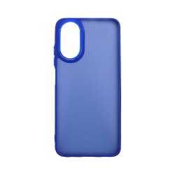 Capa de Silicone Transparente para Oppo A17 Azul Capa de Silicone Transparente para Oppo A17 Azul