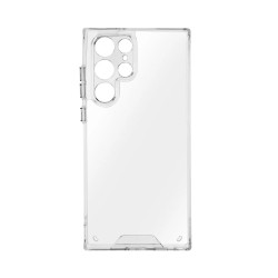 Capa de Silicone Dura com Moldura de Câmera para Samsung Galaxy S24 Ultra Transparente Capa de Silicone Dura com Moldura de Câmera para Samsung Galaxy S24 Ultra Transparente