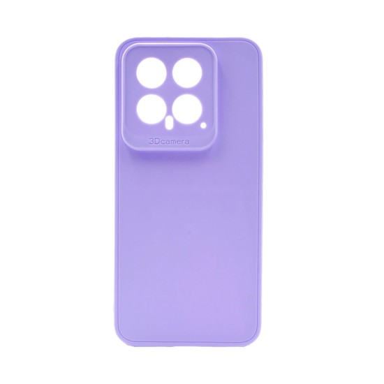 Soft Silicone Case with Camera Shield for Xiaomi 14 Purple