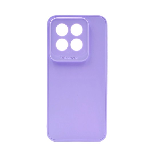 Soft Silicone Case with Camera Shield for Xiaomi 14 Pro Purple