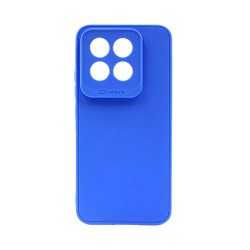 Capa de Silicone Macio com Moldura de Câmera para Xiaomi 14 Pro Azul Capa de Silicone Macio com Moldura de Câmera para Xiaomi 14 Pro Azul