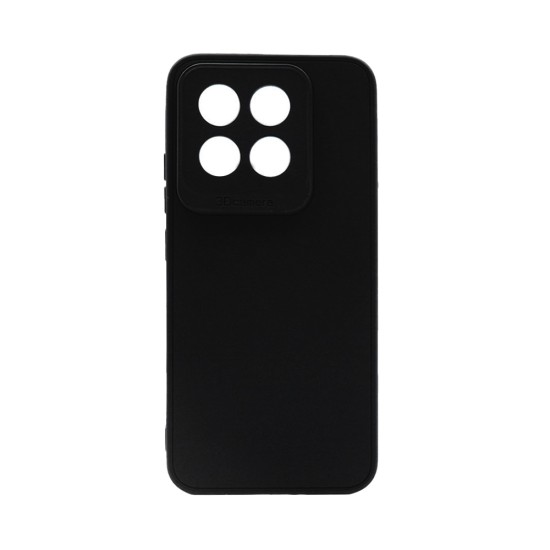 Soft Silicone Case with Camera Shield for Xiaomi 14 Pro Black