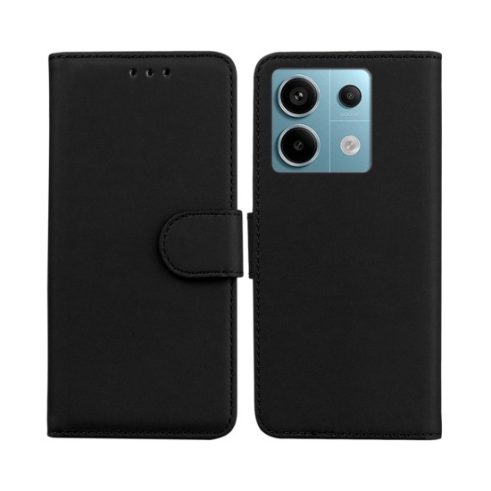 Leather Flip Cover with Internal Pocket For Xiaomi Redmi Note 13 5G Black