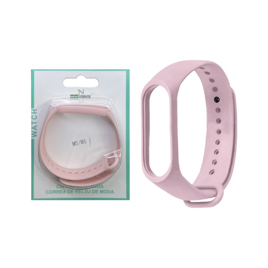 Bracelete de Silicone para Smartwatch Xiaomi Mi Band M3/M4/M5/M6/M7 Rosa