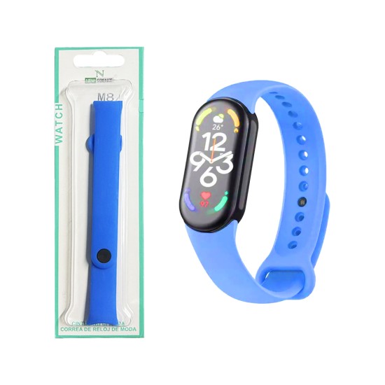 Bracelete de Silicone para Smartwatch Xiaomi Mi Band 8 Azul