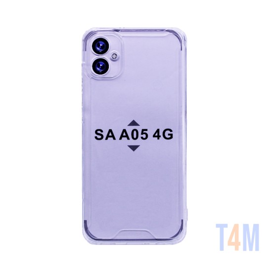 Funda de Silicona Dura con Marco de Cámara para Samsung Galaxy A05 4G Transparente