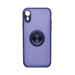 Capa com Anel de Suporte para Apple iPhone XR Preto Fumado Capa com Anel de Suporte para Apple iPhone XR Preto Fumado