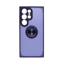 Capa com Anel de Suporte para Samsung Galaxy S24 Ultra Preto Fumado Capa com Anel de Suporte para Samsung Galaxy S24 Ultra Preto Fumado