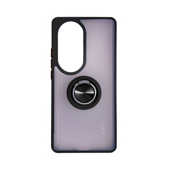 Case with Support Ring for Oppo Reno10 Smoked Black