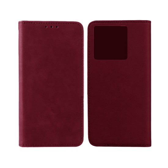 Leather Flip Cover with Internal Pocket For Xiaomi Redmi note 13 Pro 5g Red